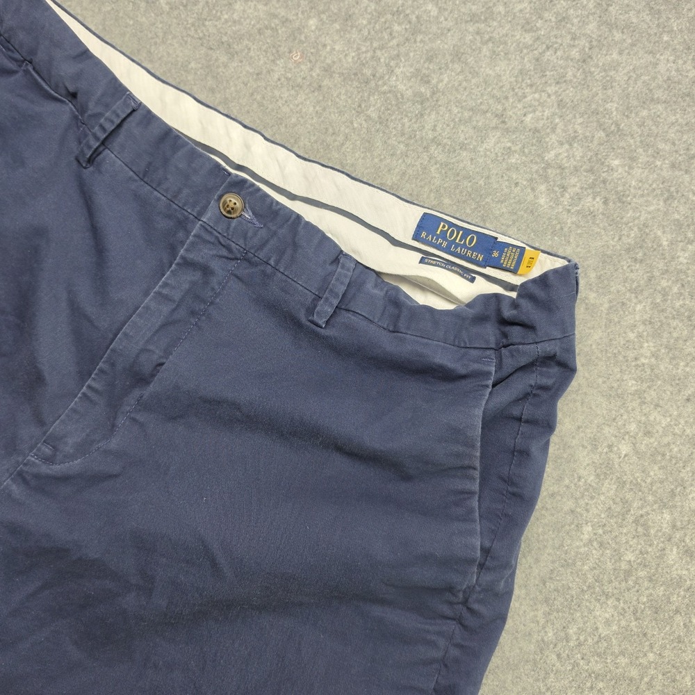Polo Ralph Lauren Stretch Classic Fit   Navy Blue Shorts Size 36 - Picture 8 of 12